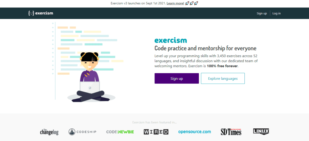 Exercism main page