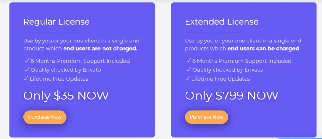 Vuexy Pricing