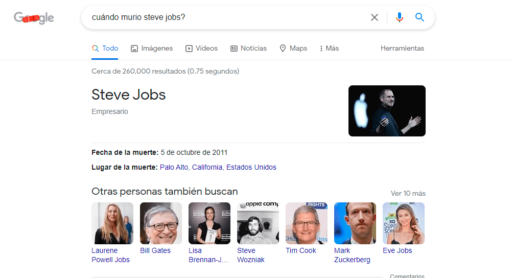 Google Search showing results using BERT